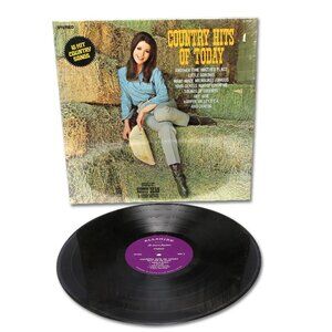 Vintage Country Hits Of Today Vinyl Record 1969 Retro Folk Country Music